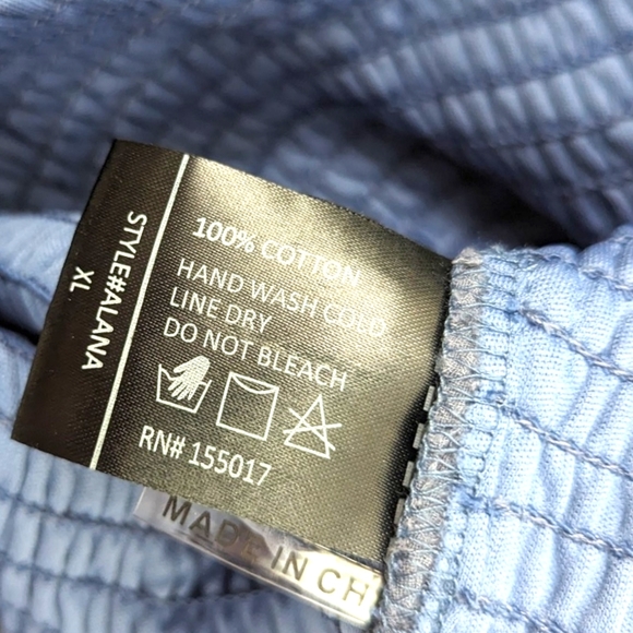 Baltic Born Alana Smocked Midi Dress NWT Womens XL Blue Off The Shoulder - Picture 10 of 10